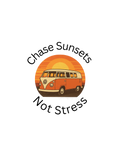 Chase Sunsets, Not Stress - Vintage Kombi T-Shirt